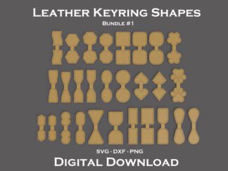 Leather Keyring Key Fob Designs Bundle #1